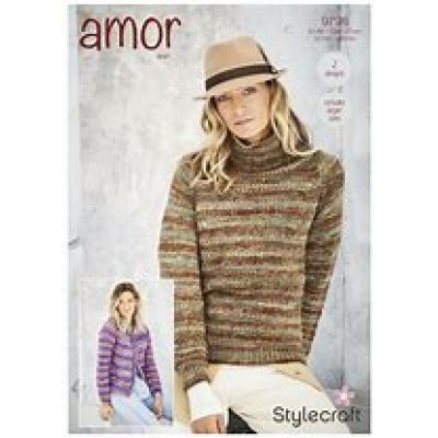 Cardigan and Sweater in Amor Aran 9798