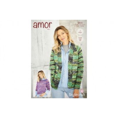 Jacket and Sweater in Amor Aran 9800