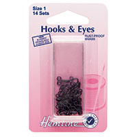 Hooks & Eyes Size 1 Black